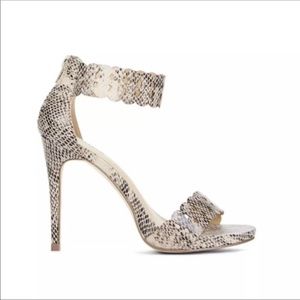 Snake print heel